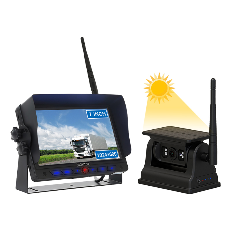 Kan een 7 inch draadloze monitor met camera op zonne-energie voor bedrijfsvoertuigen de installatie vereenvoudigen?