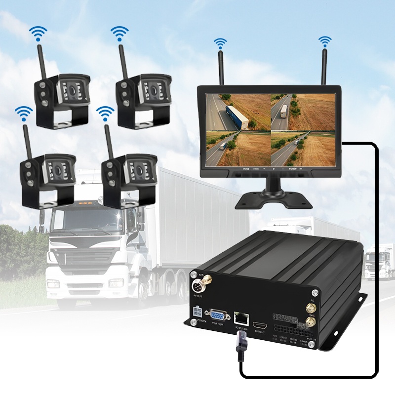 10,1 inch 4-kanaals draadloos HDD mobiel NVR-systeem