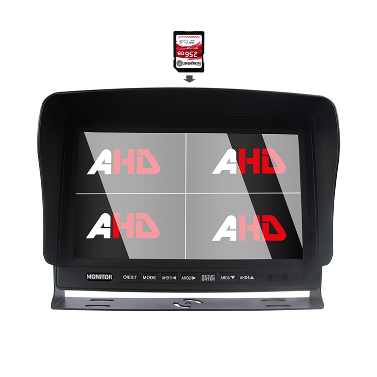 10,1 inch AHD Quad Split Display SD DVR-voertuigmonitor