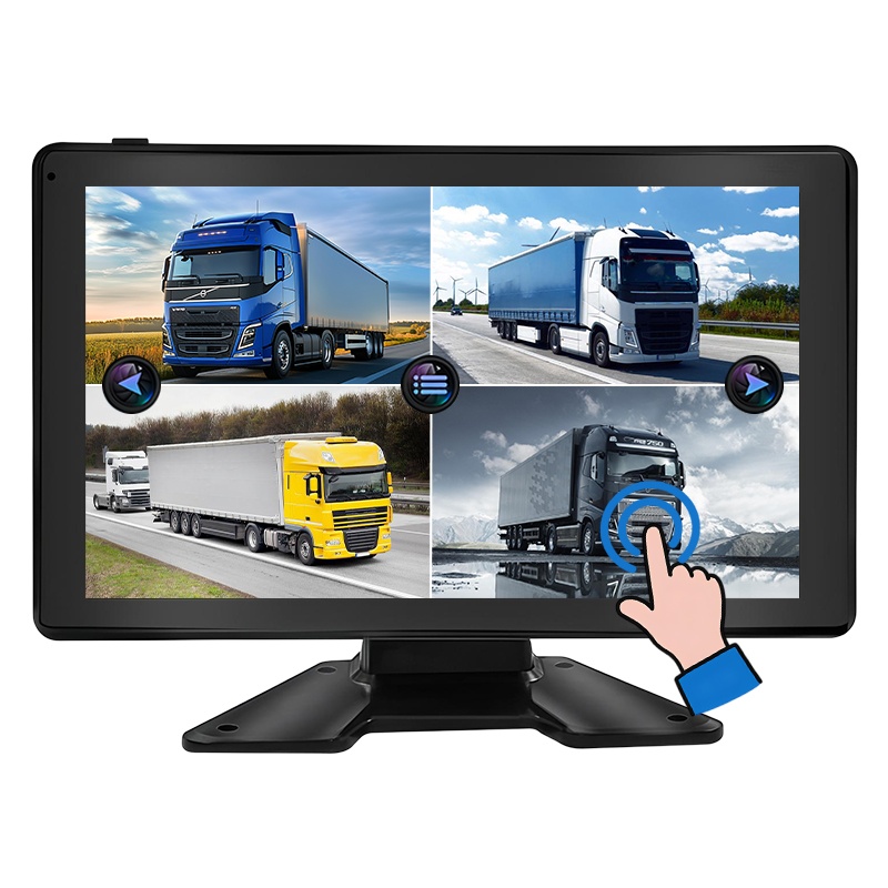 10,1 inch touchscreen voertuig Quad View 1080P DVR opnamemonitor