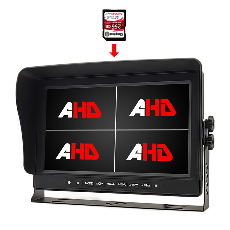 10.1 Waterdichte Quad View Display Video-opname AHD-monitor