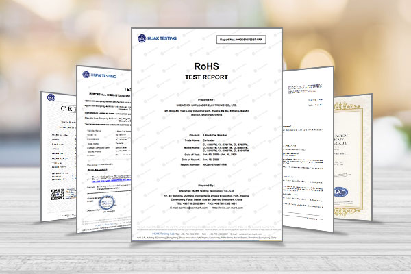 Draadloze monitor en camera voor bestelwagencertificeringen