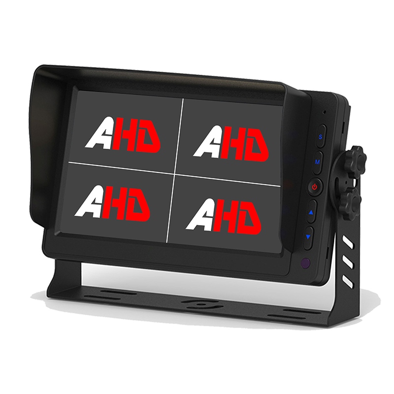 Carleader 7 inch 4CH AHD-ingangen Quad View Display Monitor Verbeter uw rijveiligheid