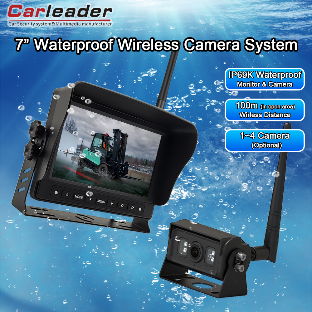 Upgrade uw bewakingsmogelijkheden met Carleader 7 inch waterdicht 2,4 GHz digitaal draadloos heavy-duty cameramonitorsysteem