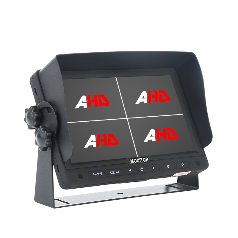 Carleader 7 inch aanraakknoppen 4CH Quad Display voertuig AHD-monitor Carleader 7 inch aanraakknoppen 4CH Quad Display voertuig AHD-monitor