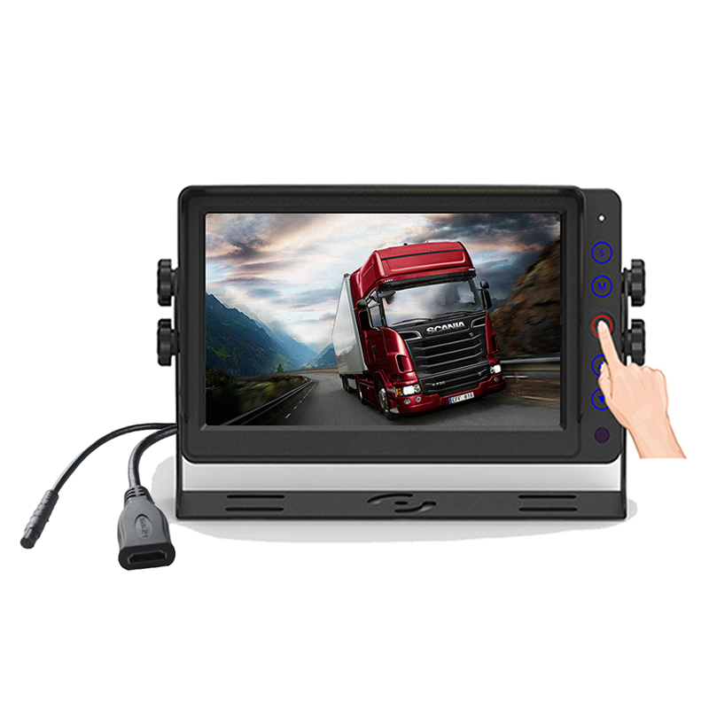 Carleader 7 inch aanraakknop HD zware voertuigmonitor ondersteunt CVBS- en HD-signaalingangen