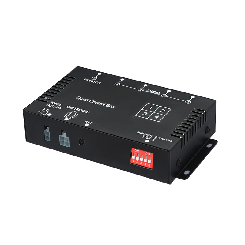 4CH AHD 720P/CVBS voertuigvideosplitter voor vrachtwagencamerasystemen
