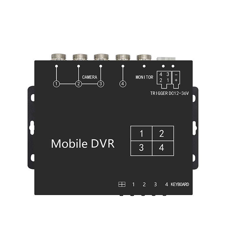 4-kanaals AHD-voertuig-DVR met 512 GB opname en split-view met meerdere camera's