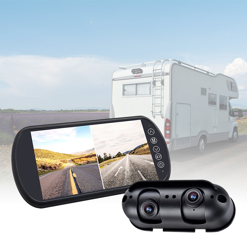 7 inch dual-lens split-view spiegelmonitorsysteem