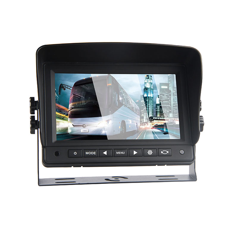 7 inch zware voertuig Dash Mount-monitor met twee camera-ingangen