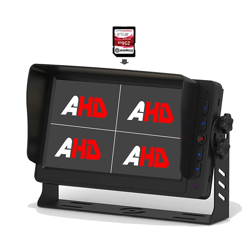 7 inch quad-display vrachtwagen video-opname AHD-monitor