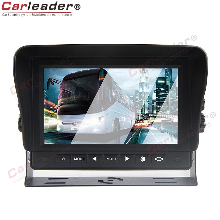 7 inch zware voertuig Dash Mount-monitor met twee camera-ingangen